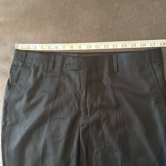 Men’s Black Formal Flat Fronted Dress Pants Size 36 (L) NWOT - Picture 2 of 9